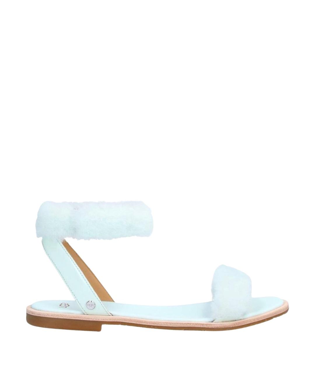UGG AUSTRALIA Голубые кожаные босоножки, фото 1