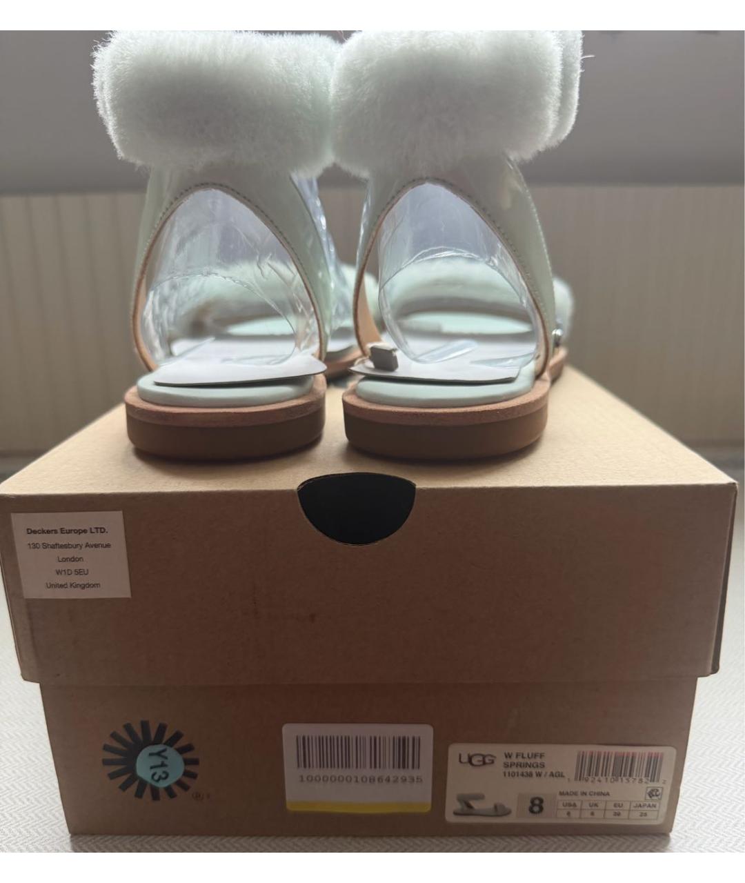 UGG AUSTRALIA Голубые кожаные босоножки, фото 4