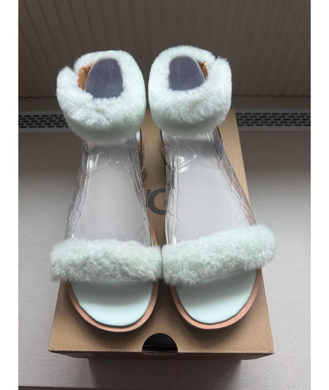 UGG AUSTRALIA Голубые кожаные босоножки, фото 2