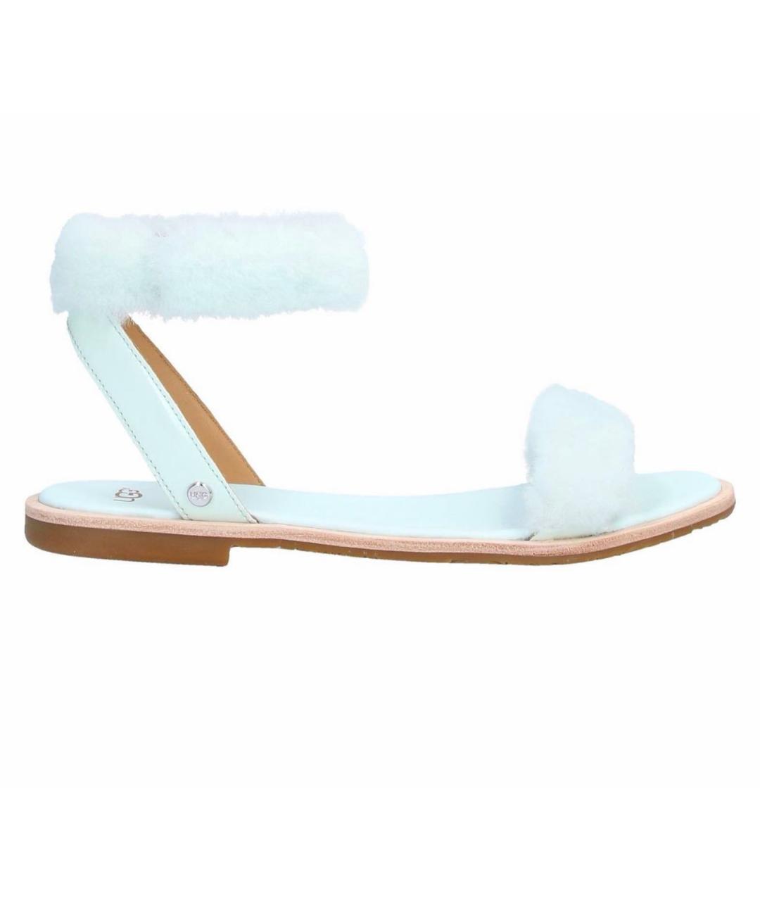 UGG AUSTRALIA Голубые кожаные босоножки, фото 8