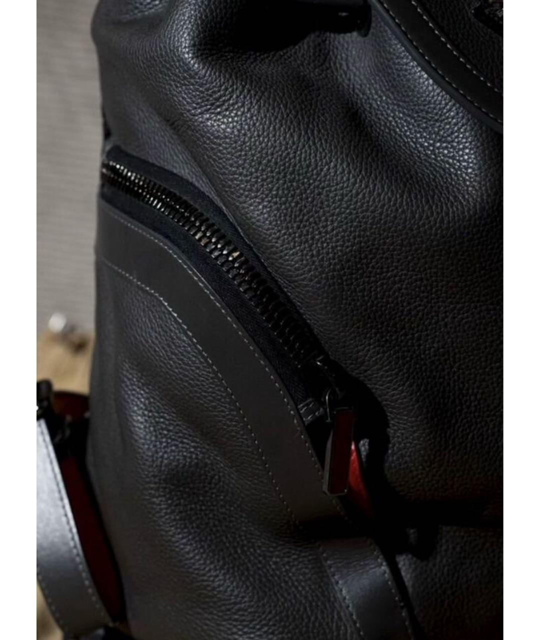 CHRISTIAN LOUBOUTIN Антрацитовый кожаный рюкзак, фото 7