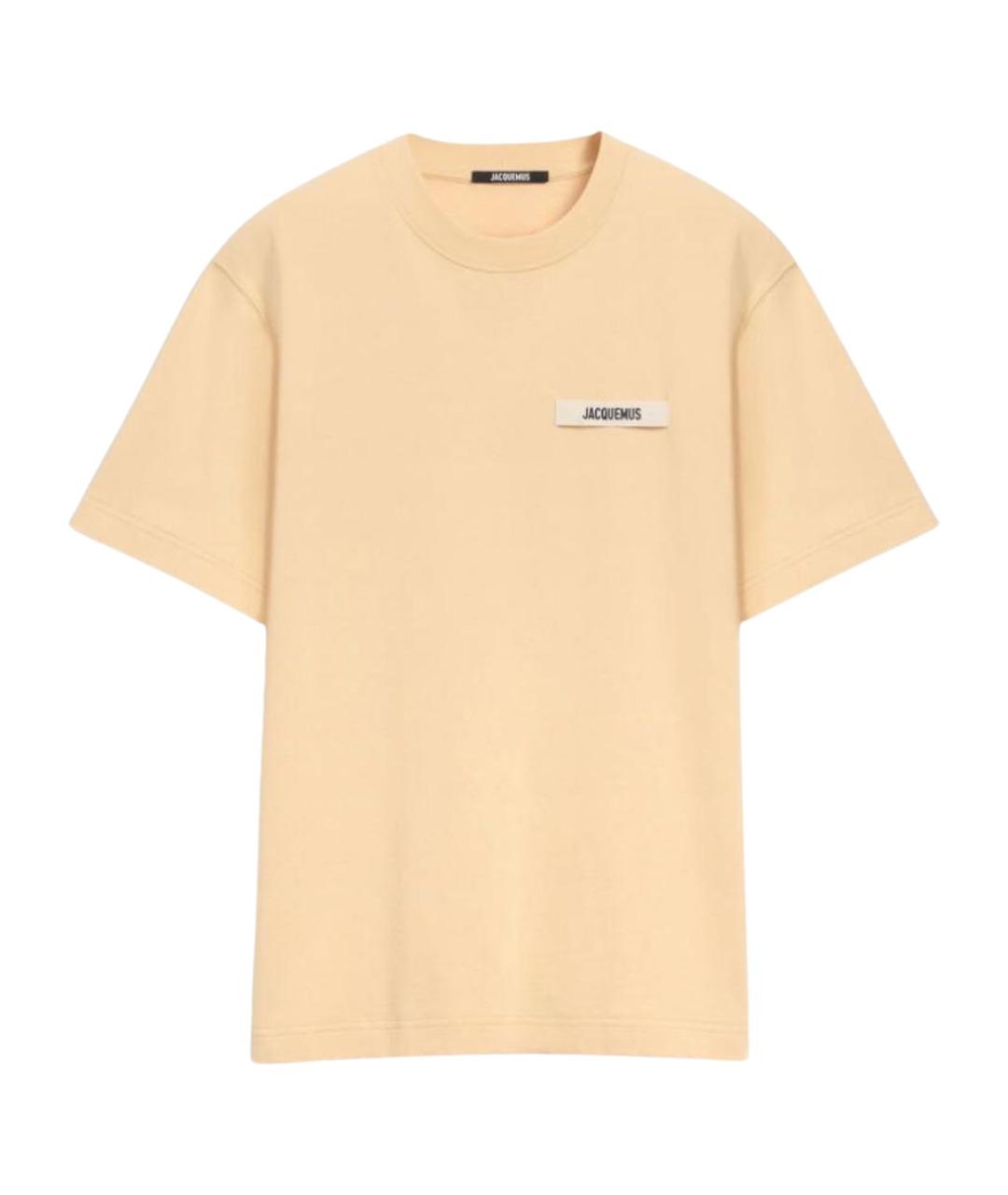 JACQUEMUS Оранжевая хлопковая футболка, фото 1