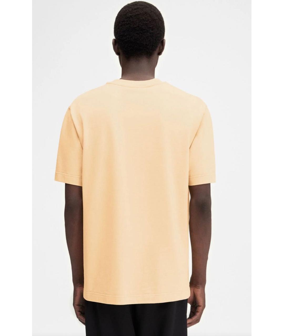 JACQUEMUS Оранжевая хлопковая футболка, фото 8