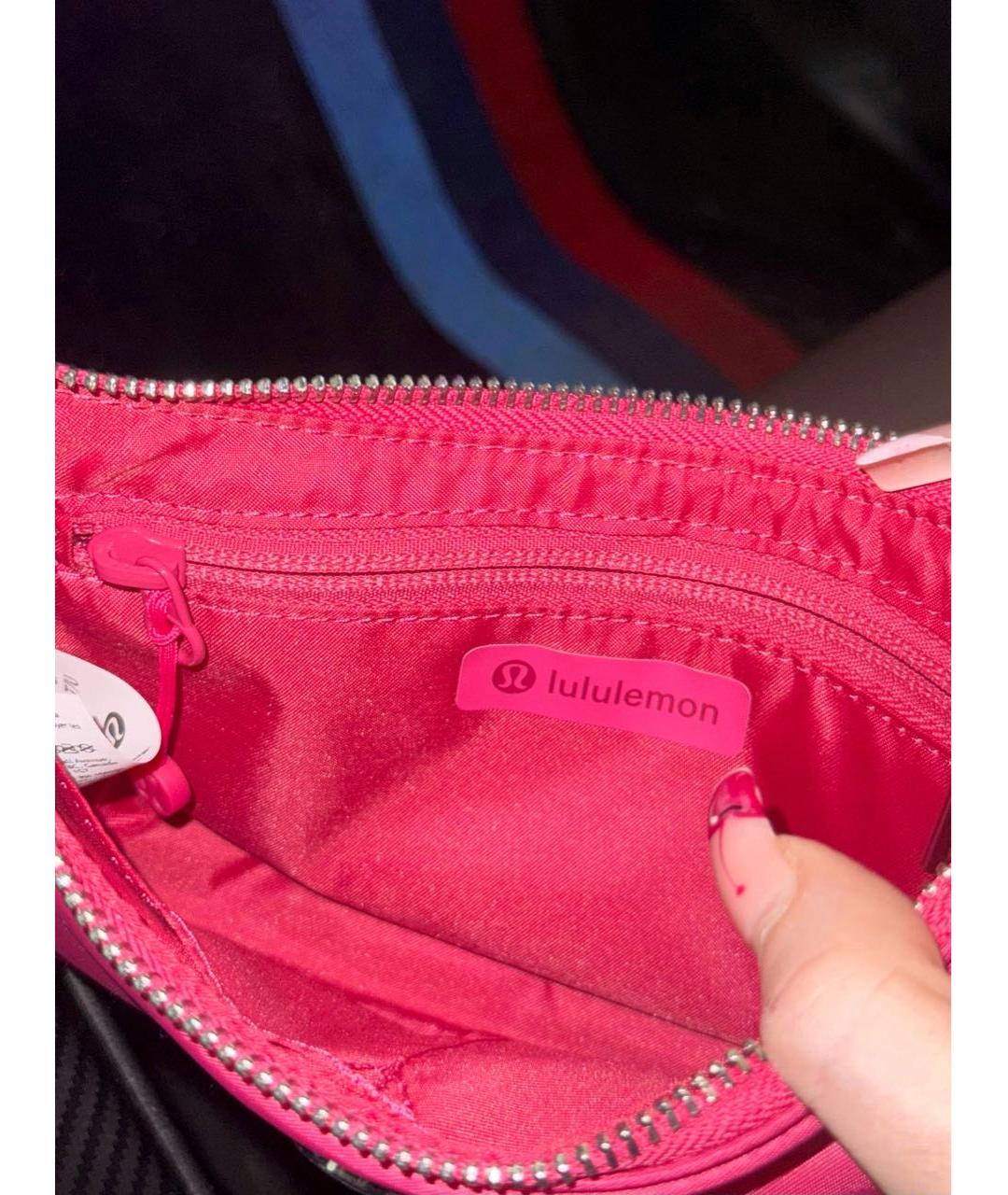 Lululemon Розовая сумка с короткими ручками, фото 5