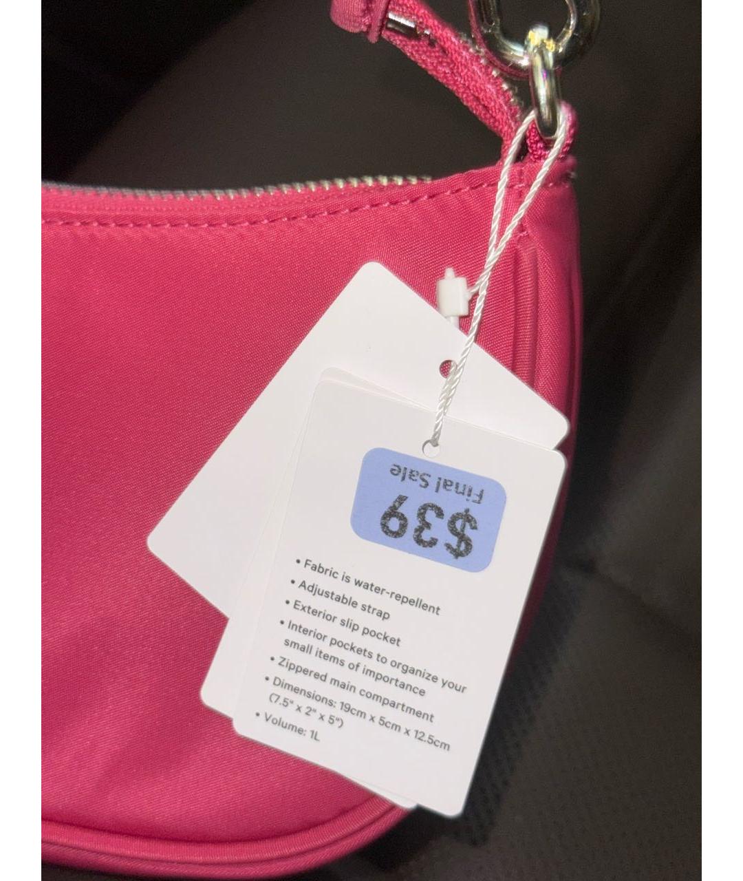 Lululemon Розовая сумка с короткими ручками, фото 7