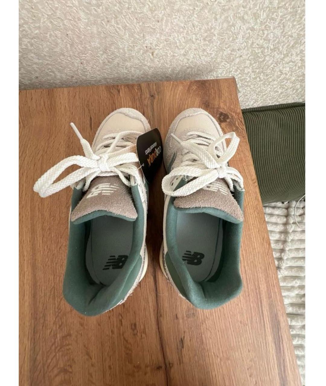 NEW BALANCE Бежевые замшевые кроссовки, фото 4