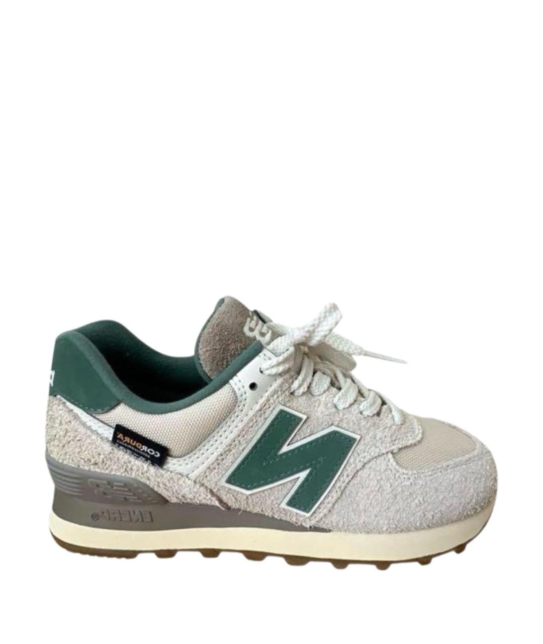 NEW BALANCE Бежевые замшевые кроссовки, фото 1