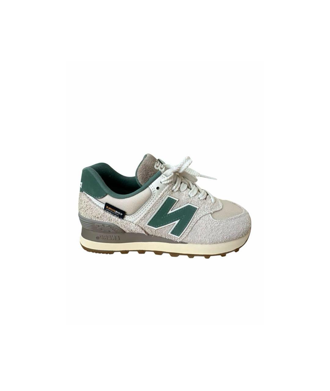 NEW BALANCE Бежевые замшевые кроссовки, фото 6