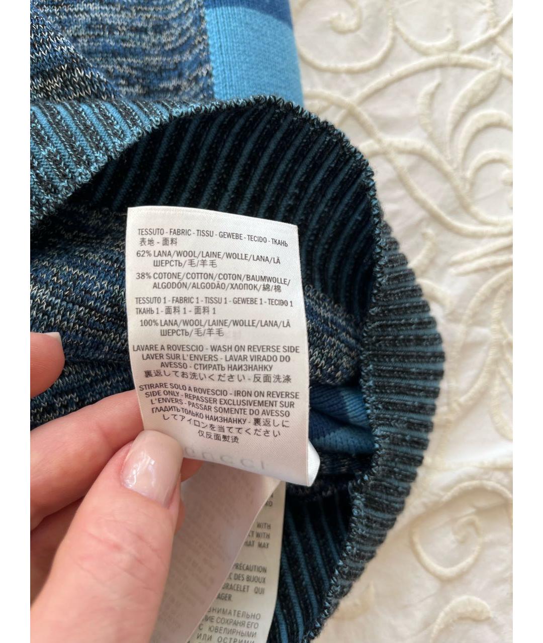 GUCCI Синяя майка, фото 7