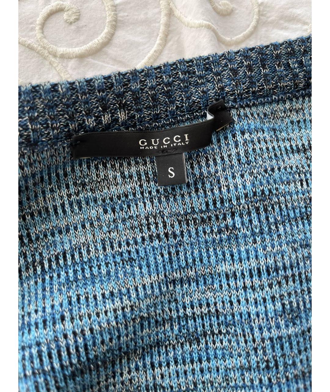 GUCCI Синяя майка, фото 3