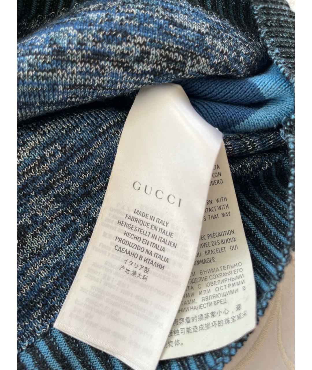 GUCCI Синяя майка, фото 6
