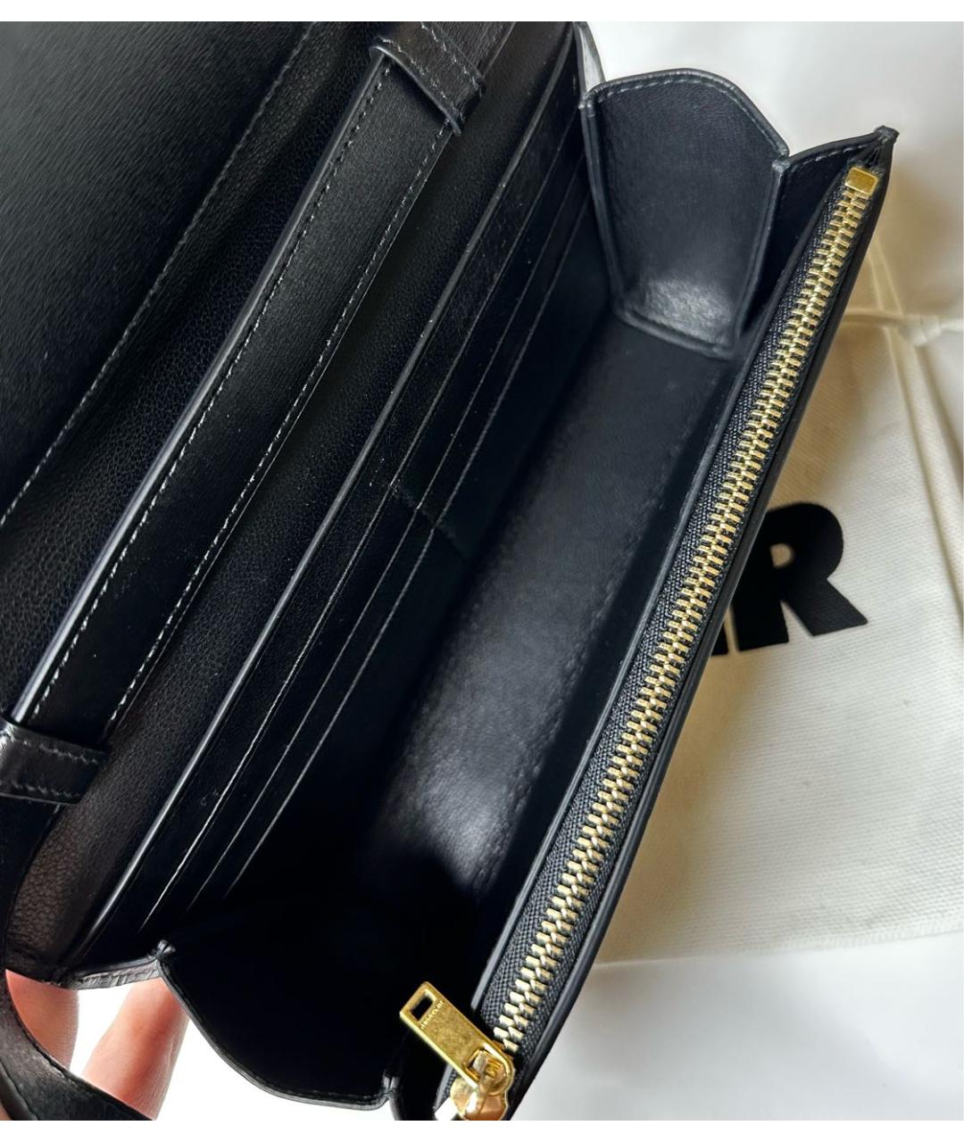 JIL SANDER Черная кожаная сумка через плечо, фото 2