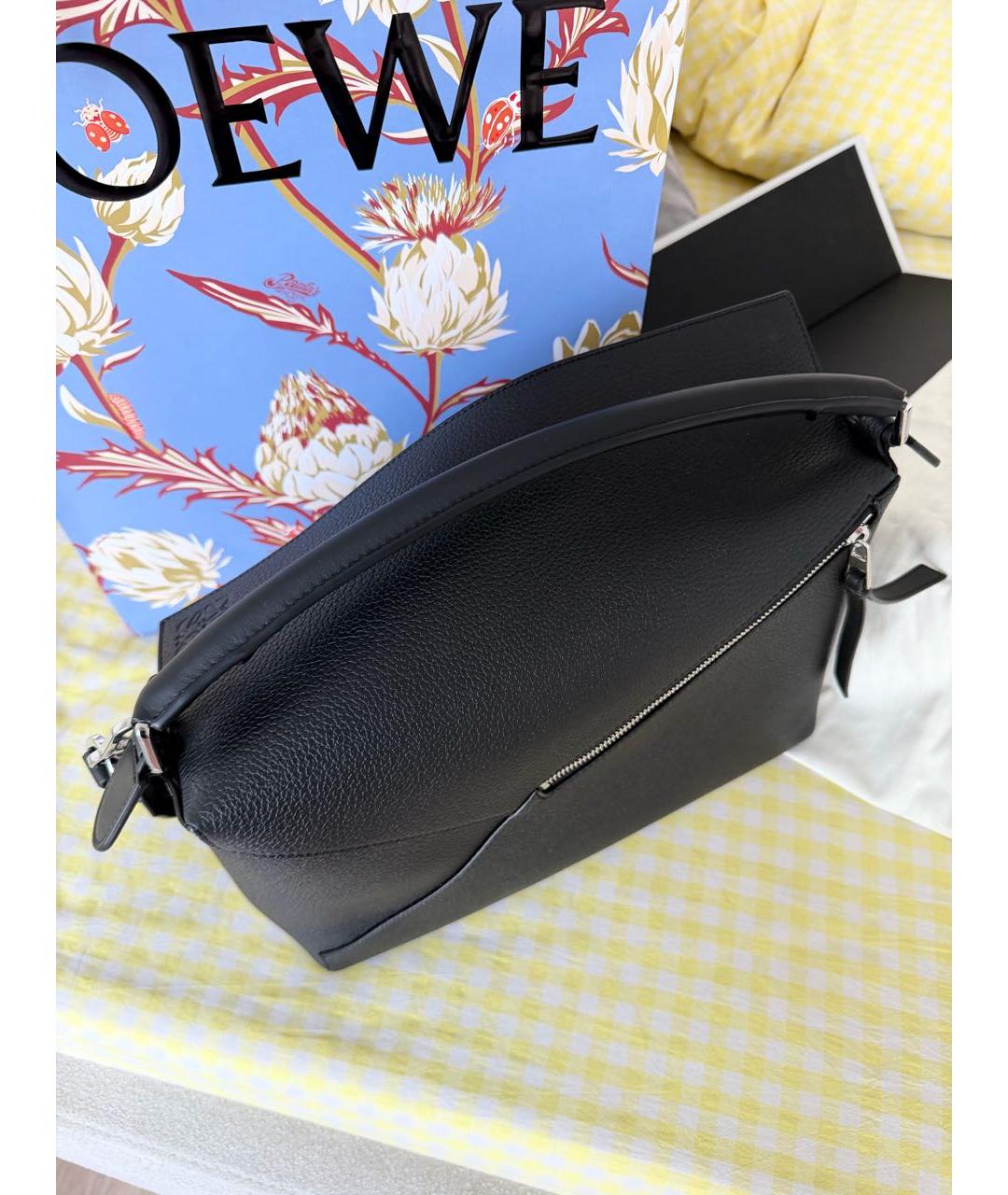 LOEWE Черная кожаная сумка через плечо, фото 3