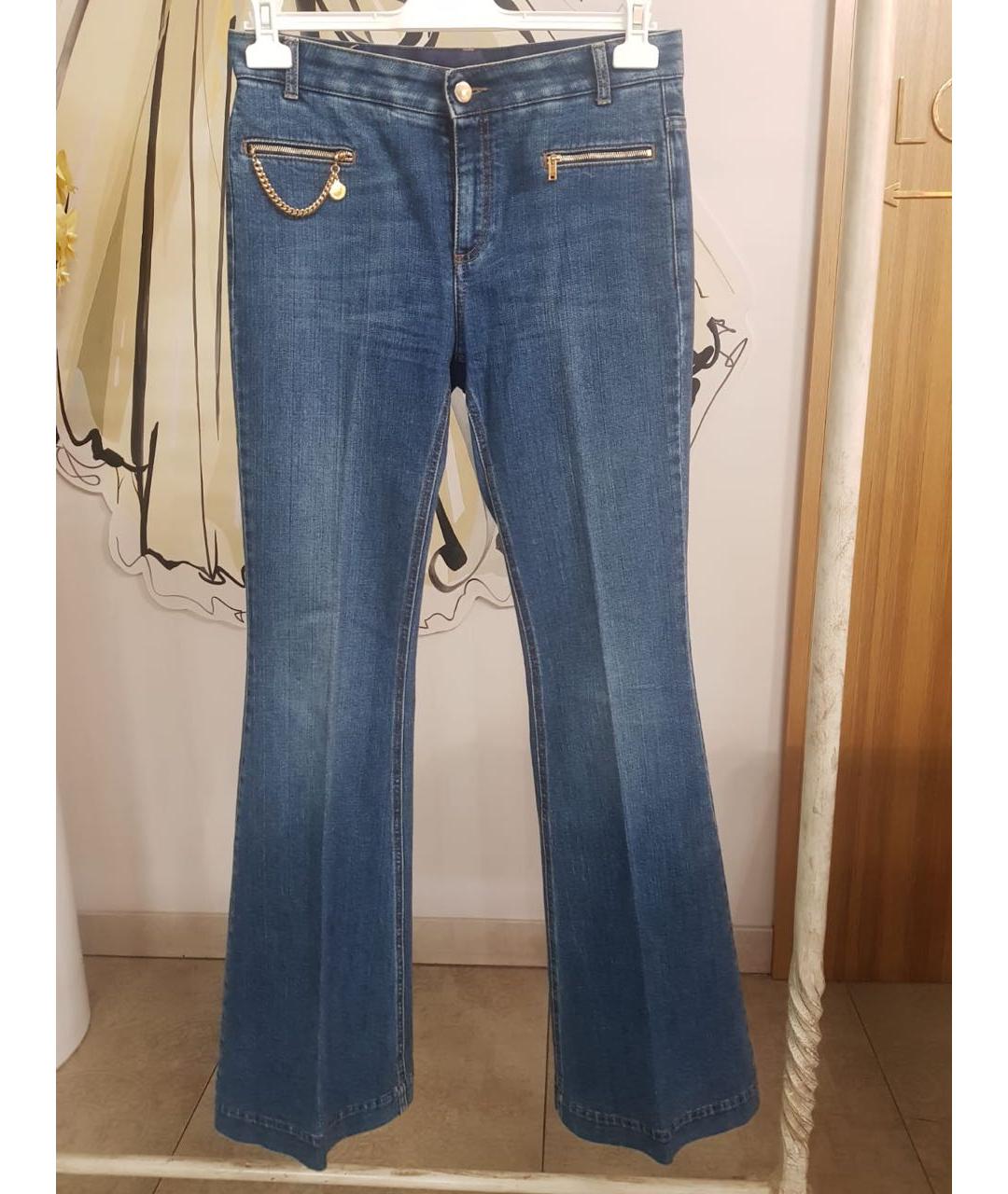 STELLA MCCARTNEY Синие хлопковые джинсы клеш, фото 6