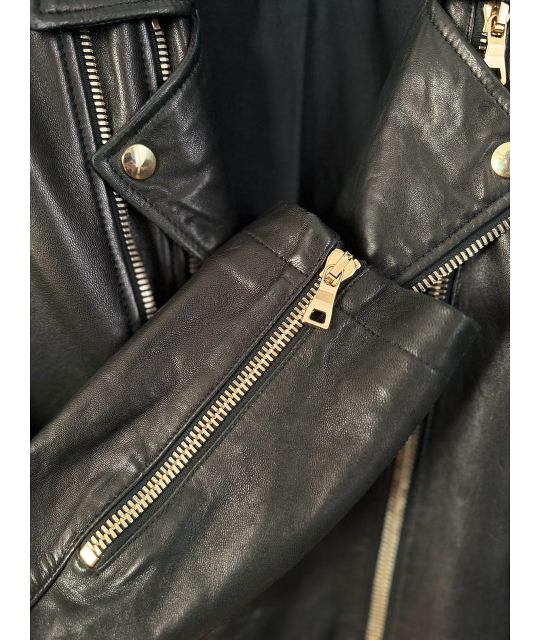 BALMAIN Черная кожаная куртка, фото 6