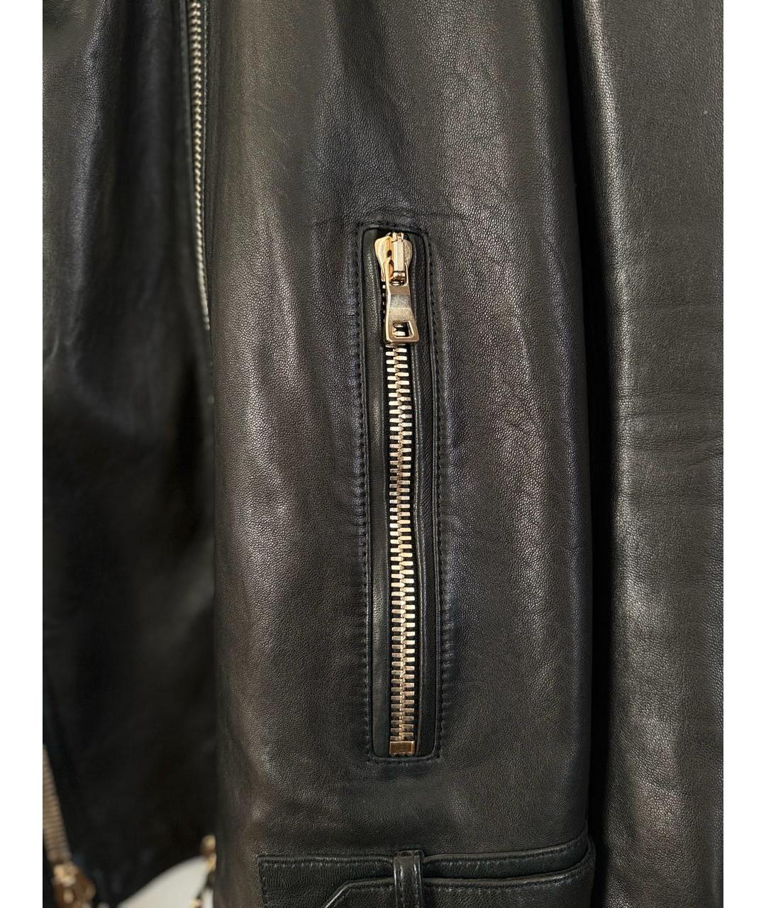 BALMAIN Черная кожаная куртка, фото 8