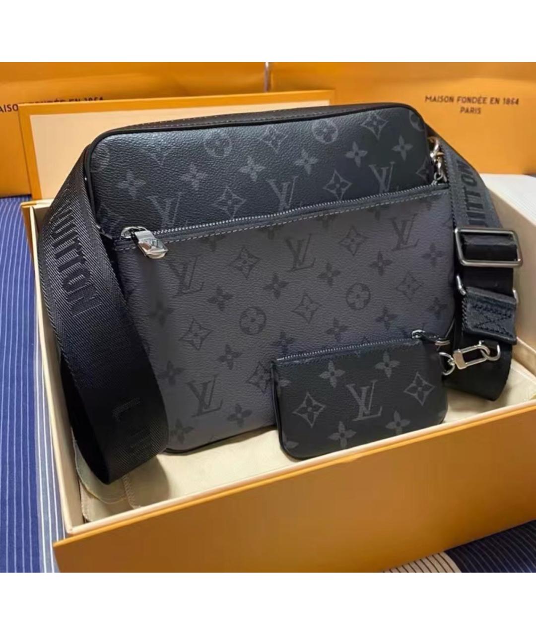 LOUIS VUITTON Антрацитовая сумка на плечо, фото 2