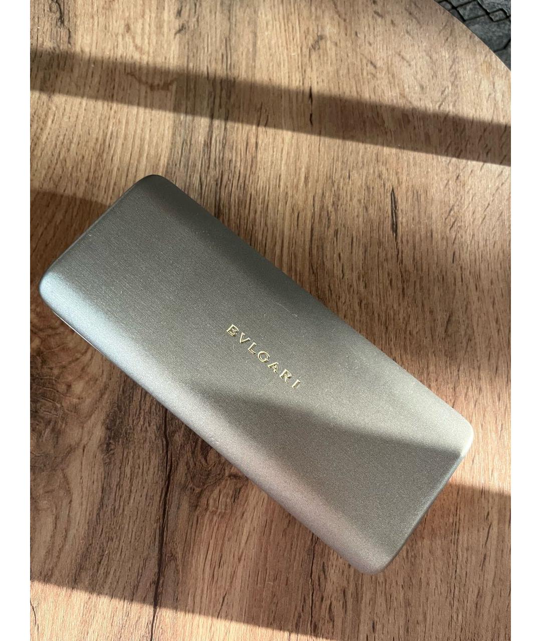 BVLGARI Золотые металлические солнцезащитные очки, фото 4