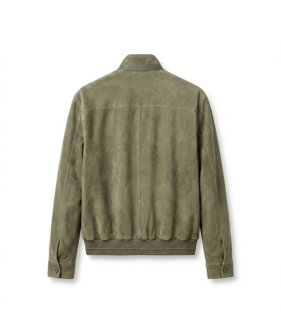 ERMENEGILDO ZEGNA XXX Хаки замшевая куртка, фото 2