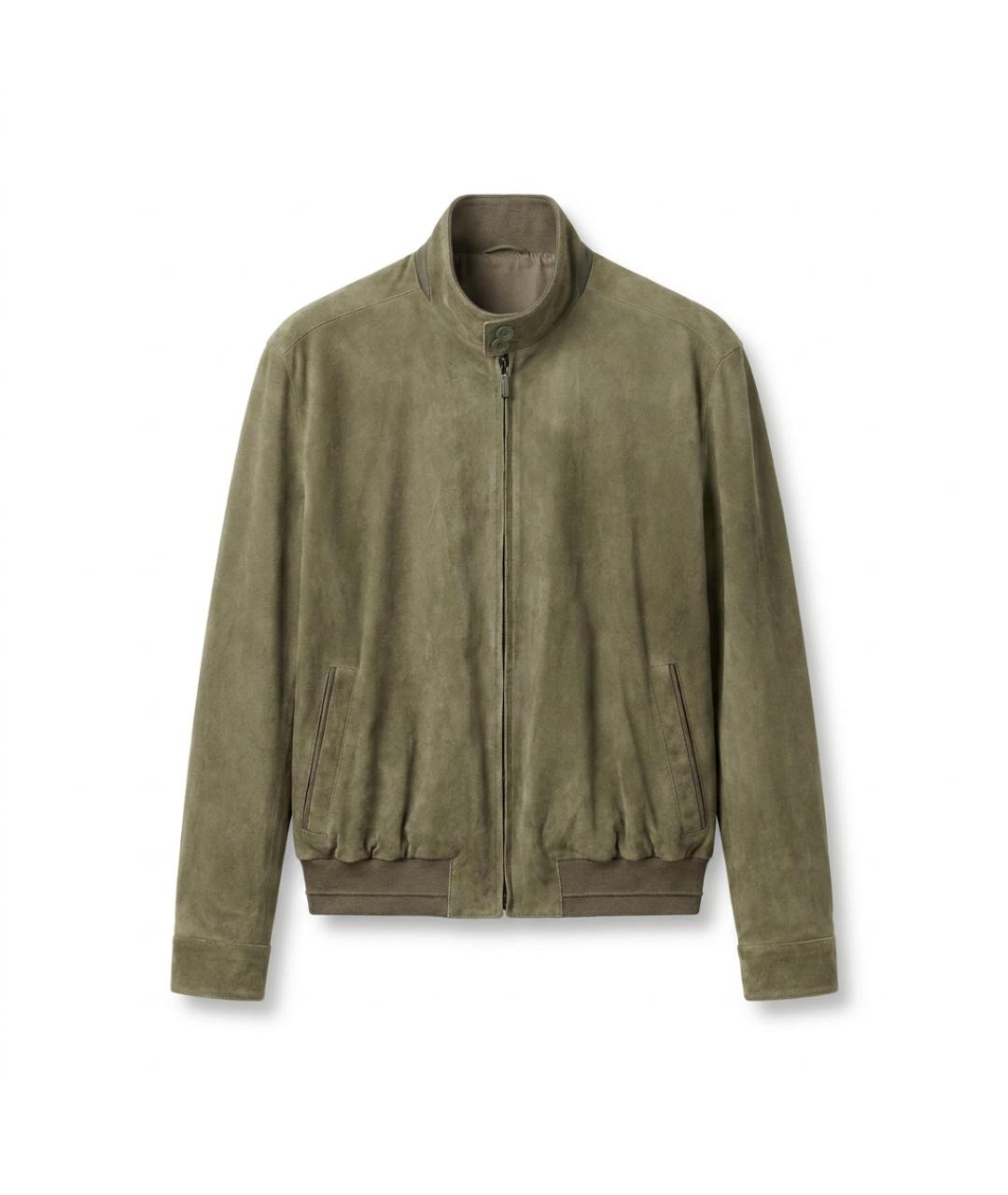 ERMENEGILDO ZEGNA XXX Хаки замшевая куртка, фото 1