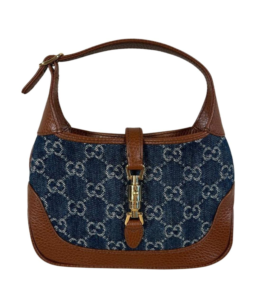 GUCCI Коричневая кожаная сумка с короткими ручками, фото 1