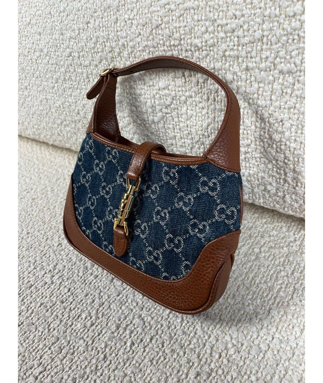 GUCCI Коричневая кожаная сумка с короткими ручками, фото 6