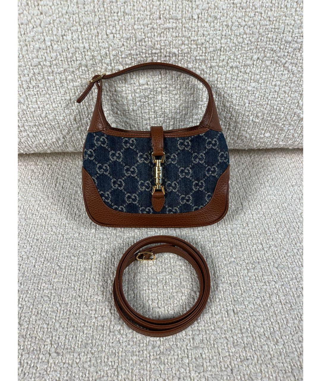 GUCCI Коричневая кожаная сумка с короткими ручками, фото 5