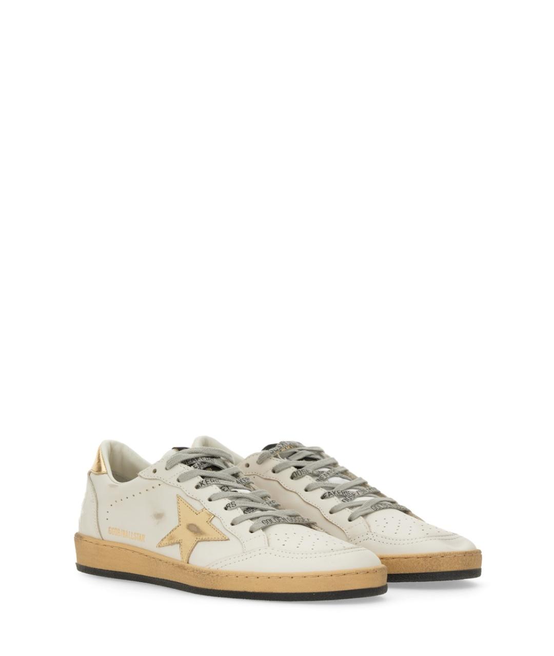 GOLDEN GOOSE DELUXE BRAND Белые кожаные кроссовки, фото 4