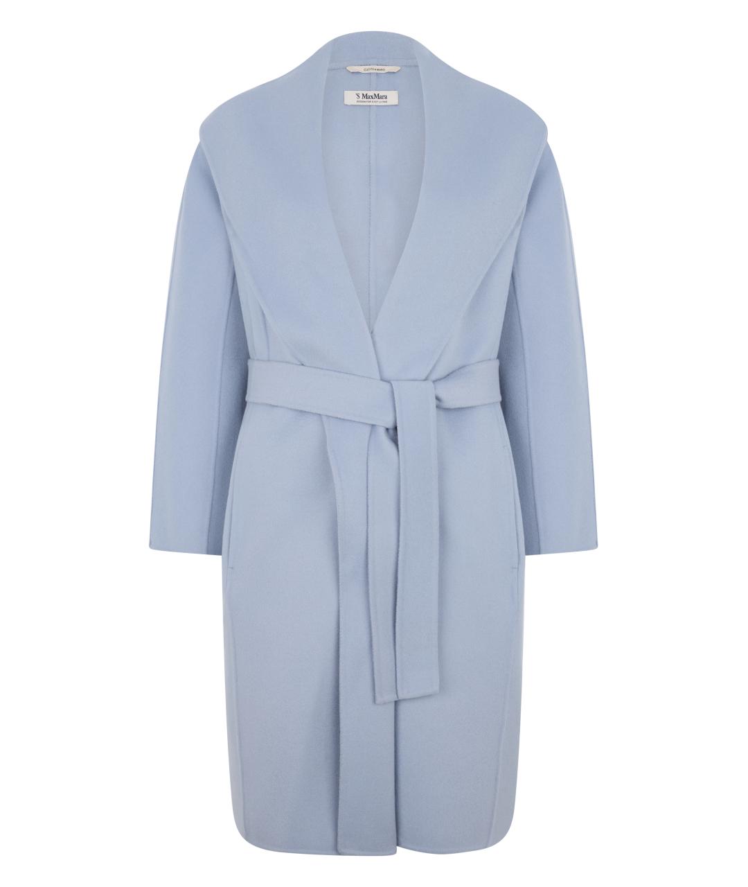 'S MAX MARA Голубое шерстяное пальто, фото 1