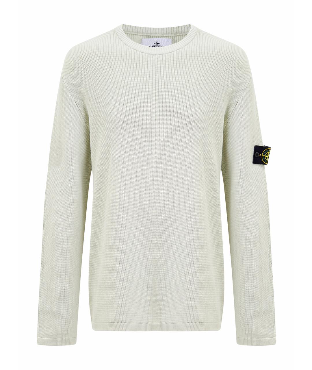 STONE ISLAND Зеленый хлопковый джемпер / свитер, фото 1