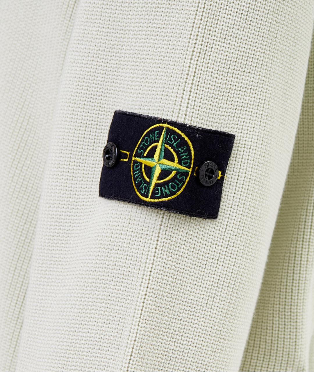 STONE ISLAND Зеленый хлопковый джемпер / свитер, фото 3