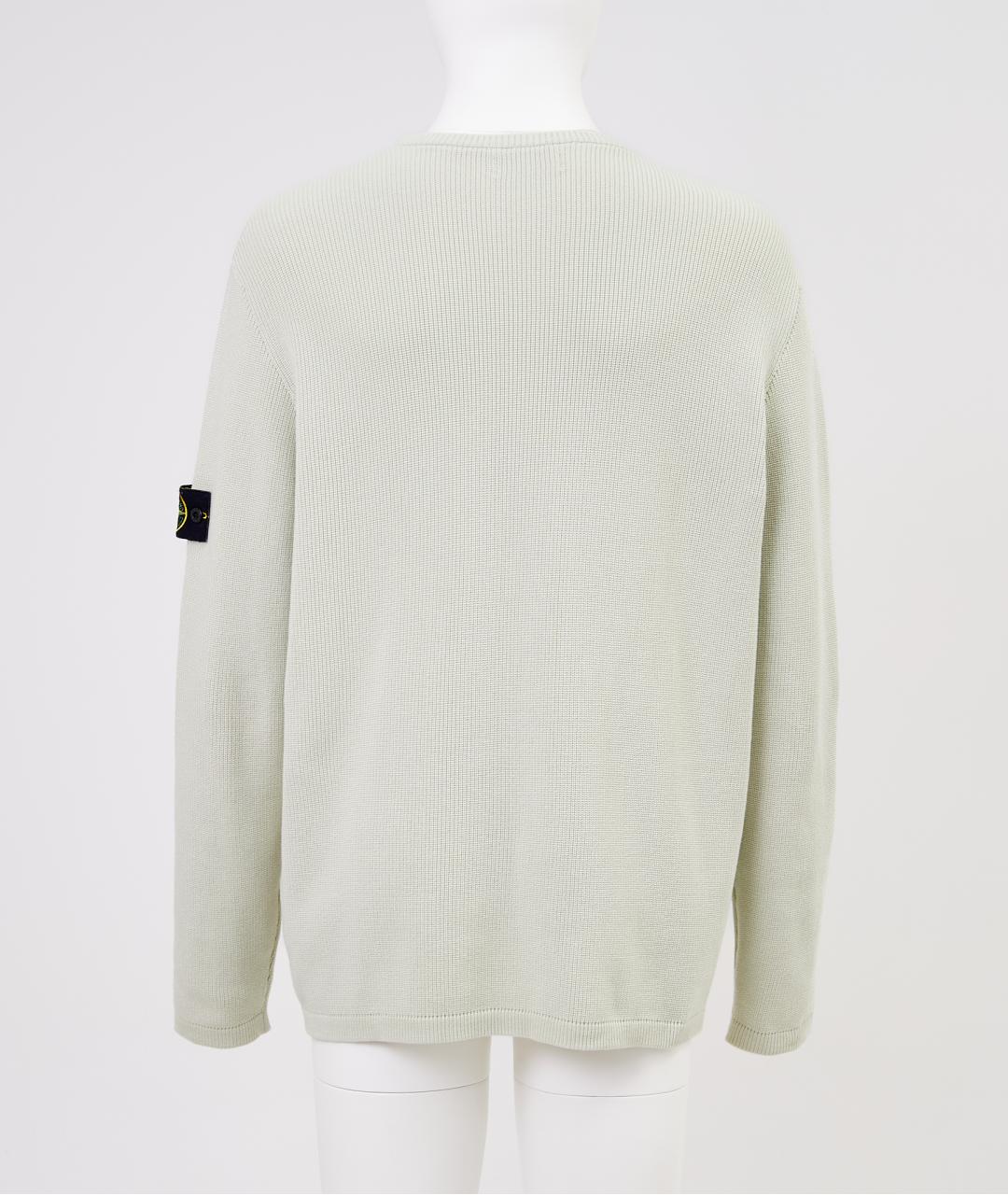 STONE ISLAND Зеленый хлопковый джемпер / свитер, фото 2