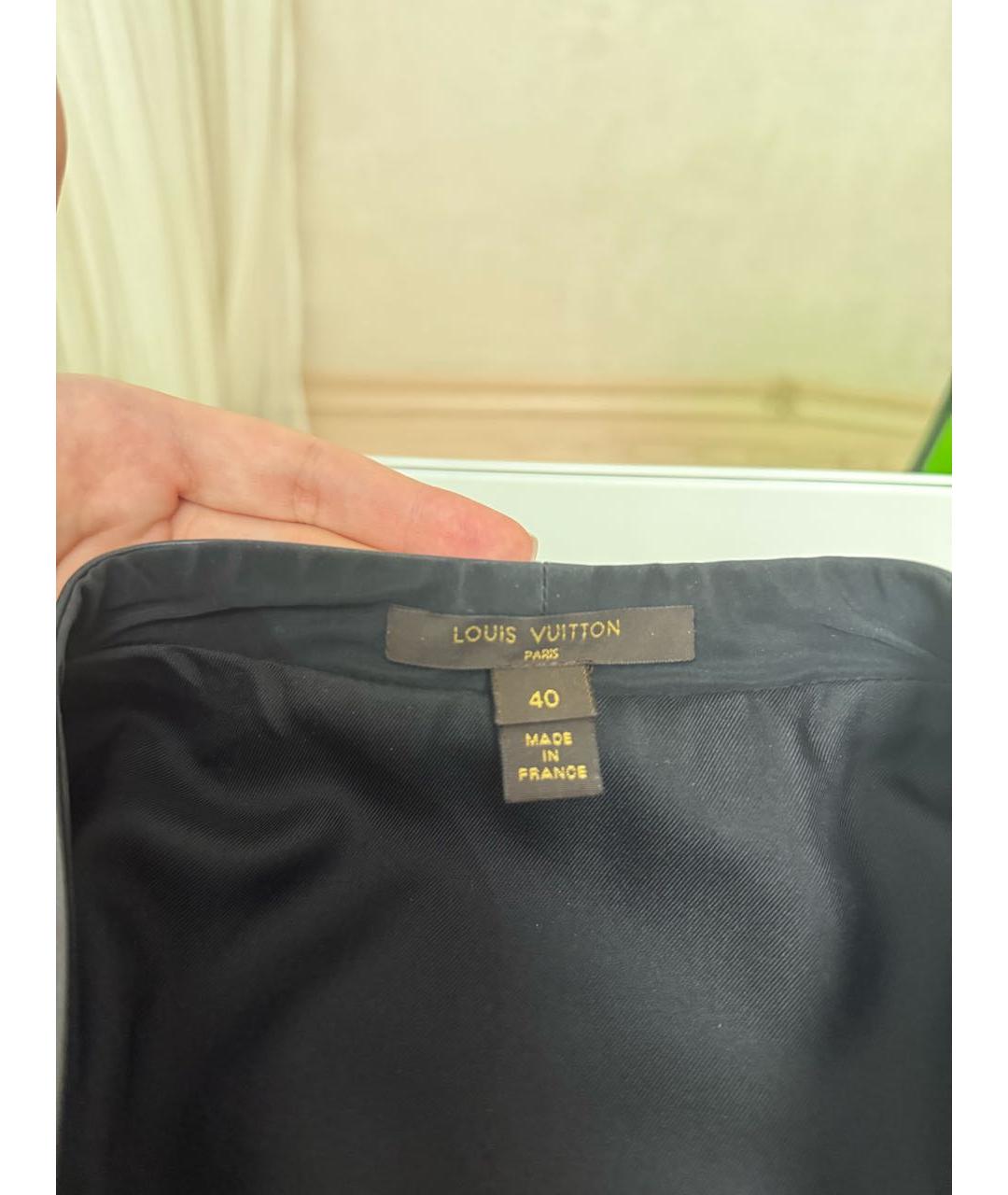LOUIS VUITTON Черное кожаное платье, фото 3