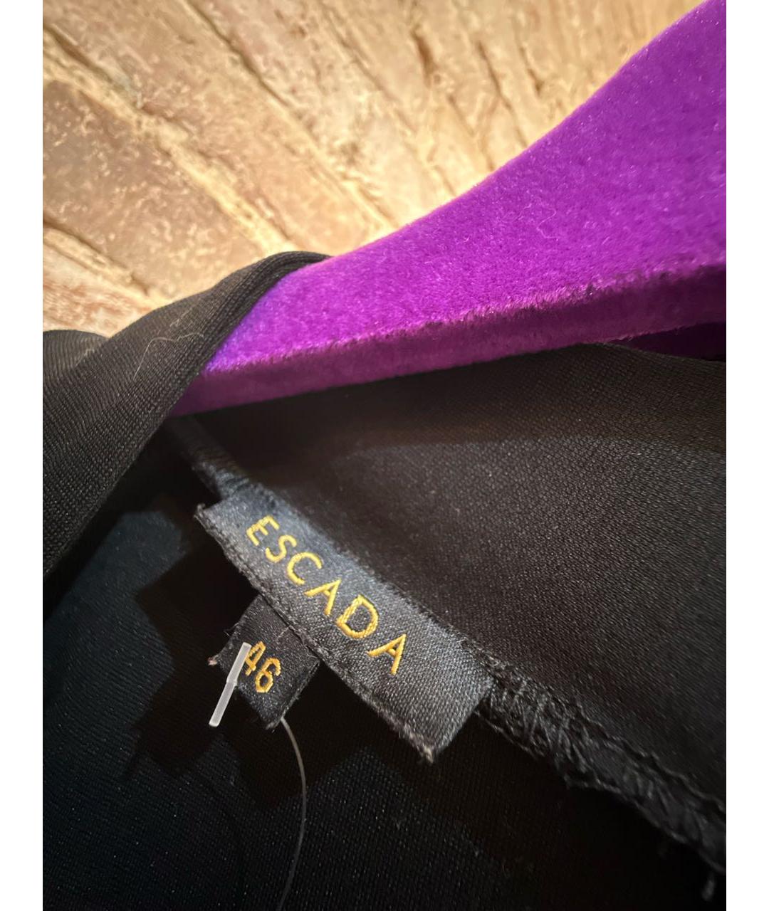 ESCADA Черное вискозное повседневное платье, фото 5