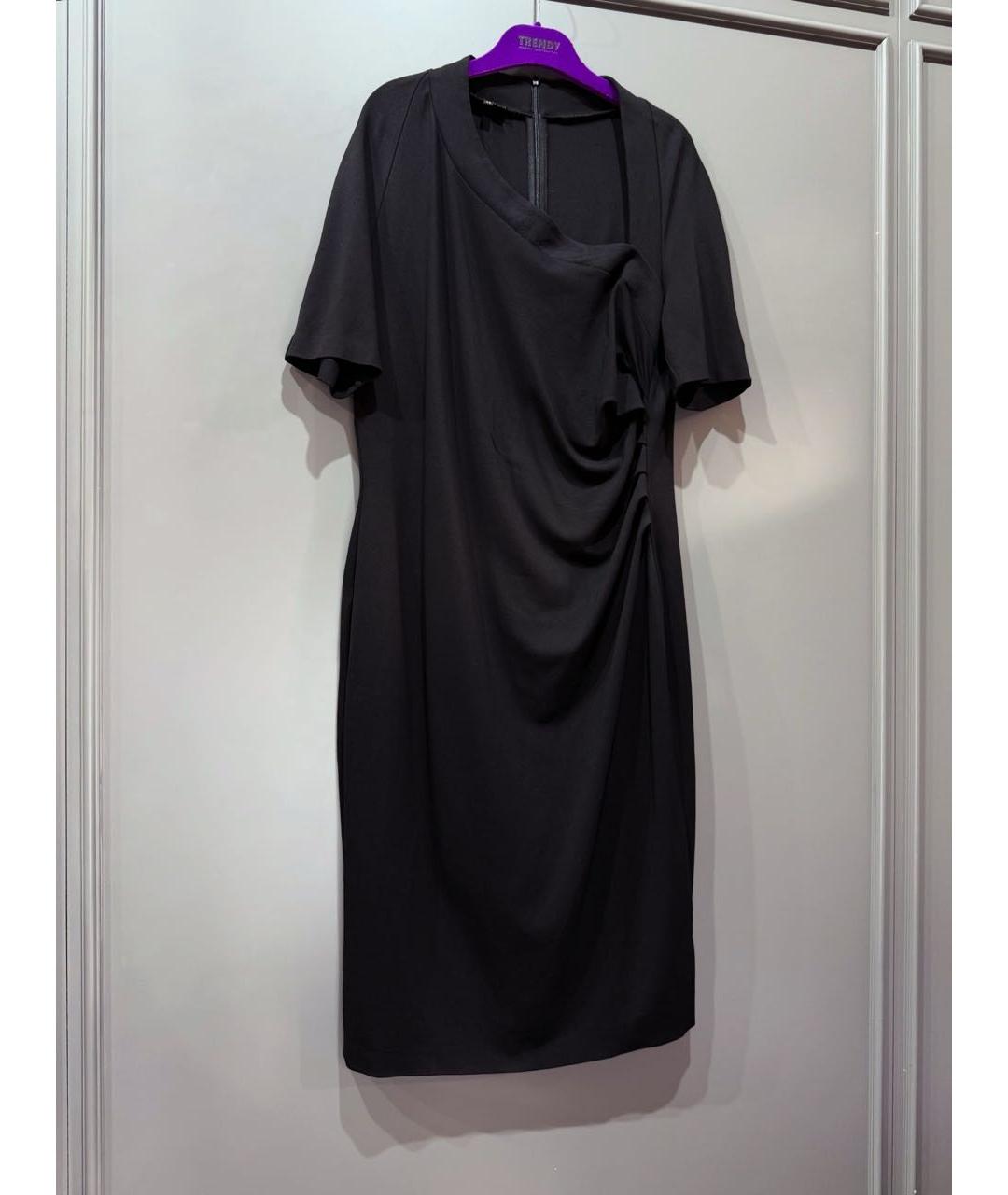 ESCADA Черное вискозное повседневное платье, фото 6