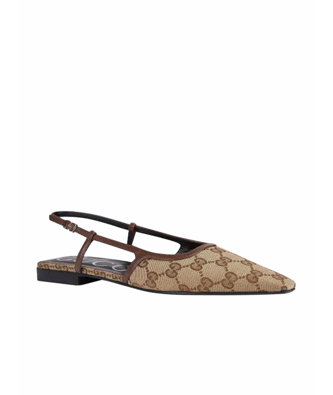 GUCCI Бежевые мюли, фото 1