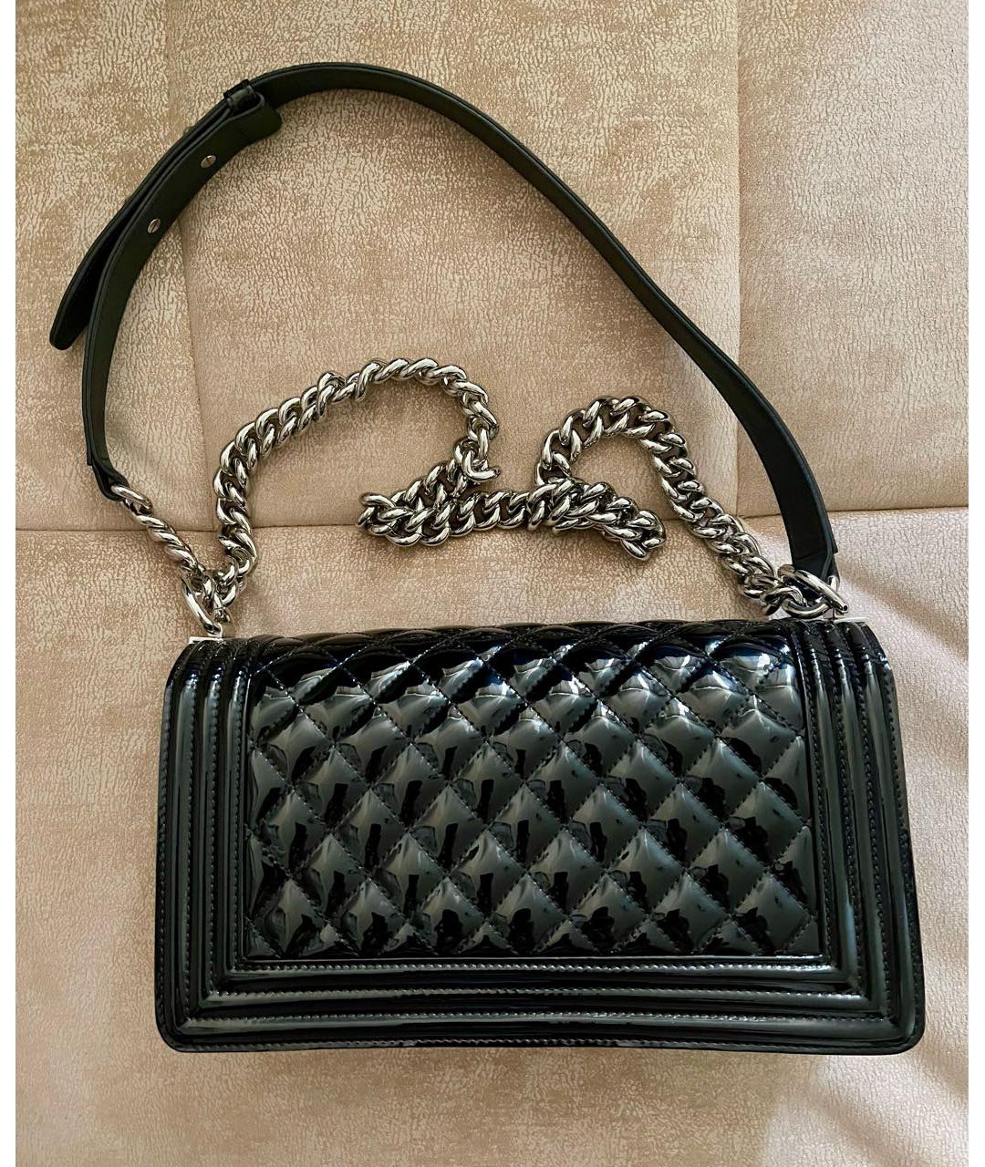 CHANEL Черная кожаная сумка через плечо, фото 4