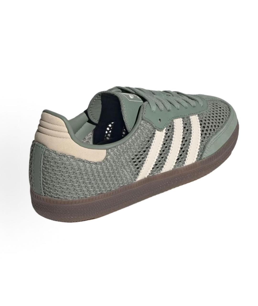 ADIDAS Зеленые кожаные кроссовки, фото 6