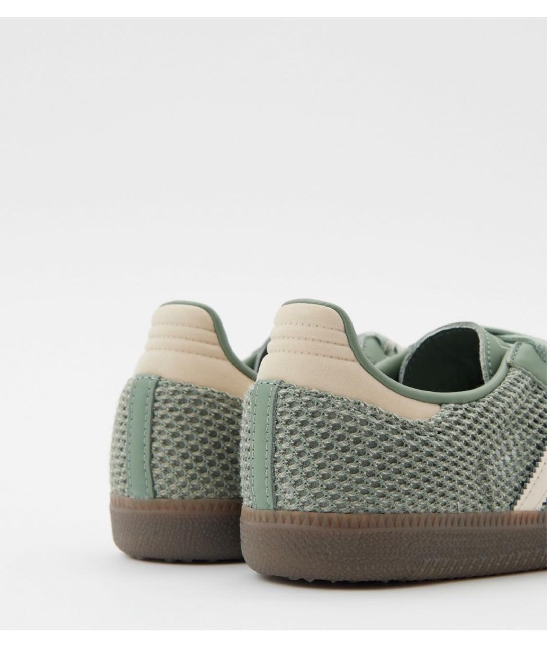 ADIDAS Зеленые кожаные кроссовки, фото 4