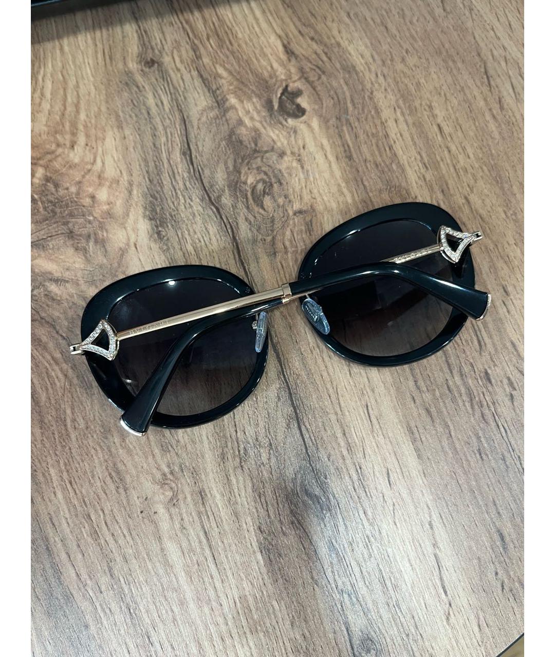 BVLGARI Черные пластиковые солнцезащитные очки, фото 6