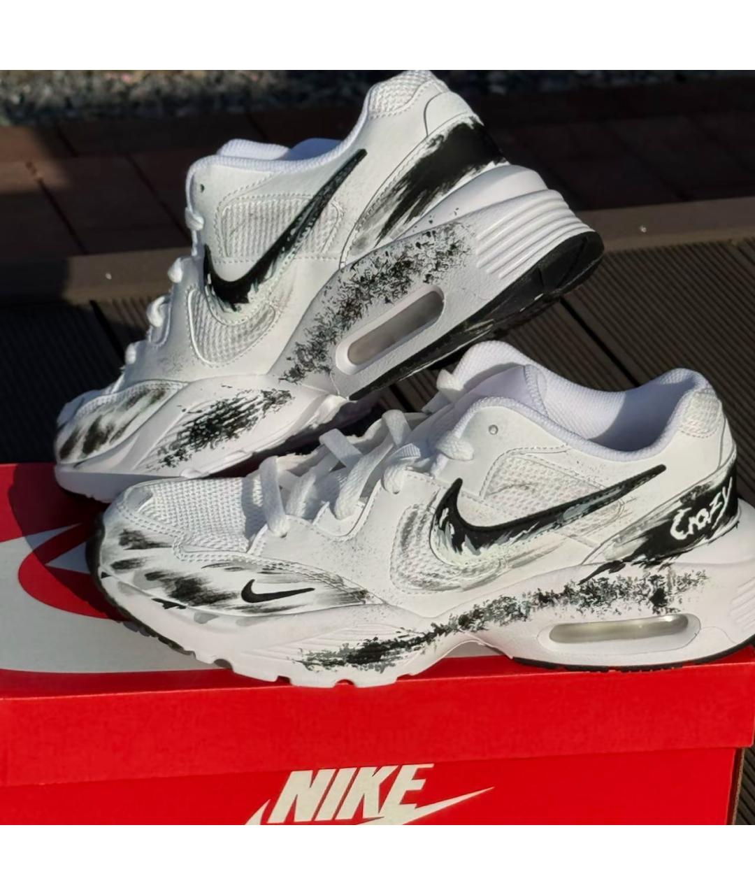 NIKE Белые кожаные низкие кроссовки / кеды, фото 7