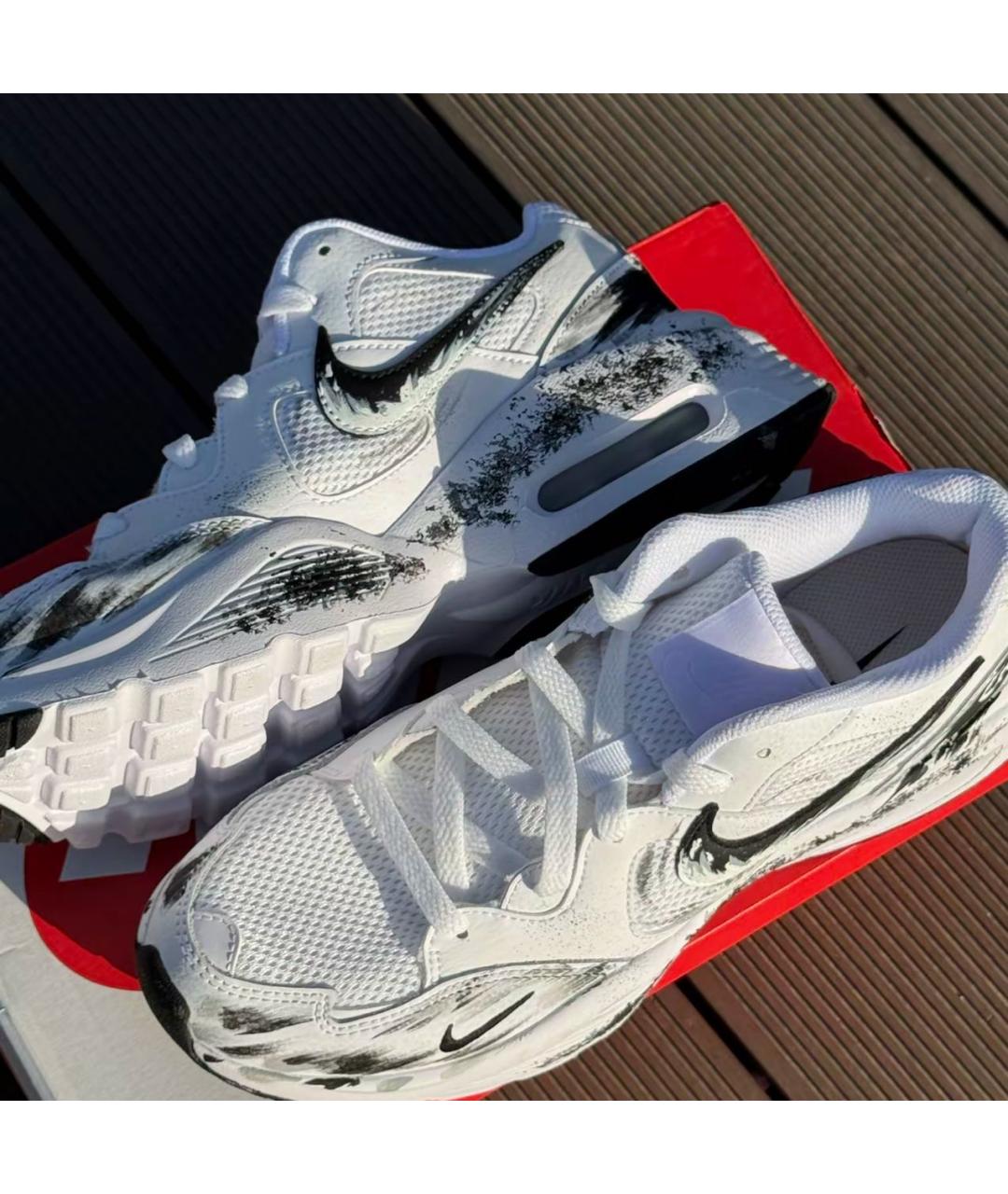 NIKE Белые кожаные низкие кроссовки / кеды, фото 5