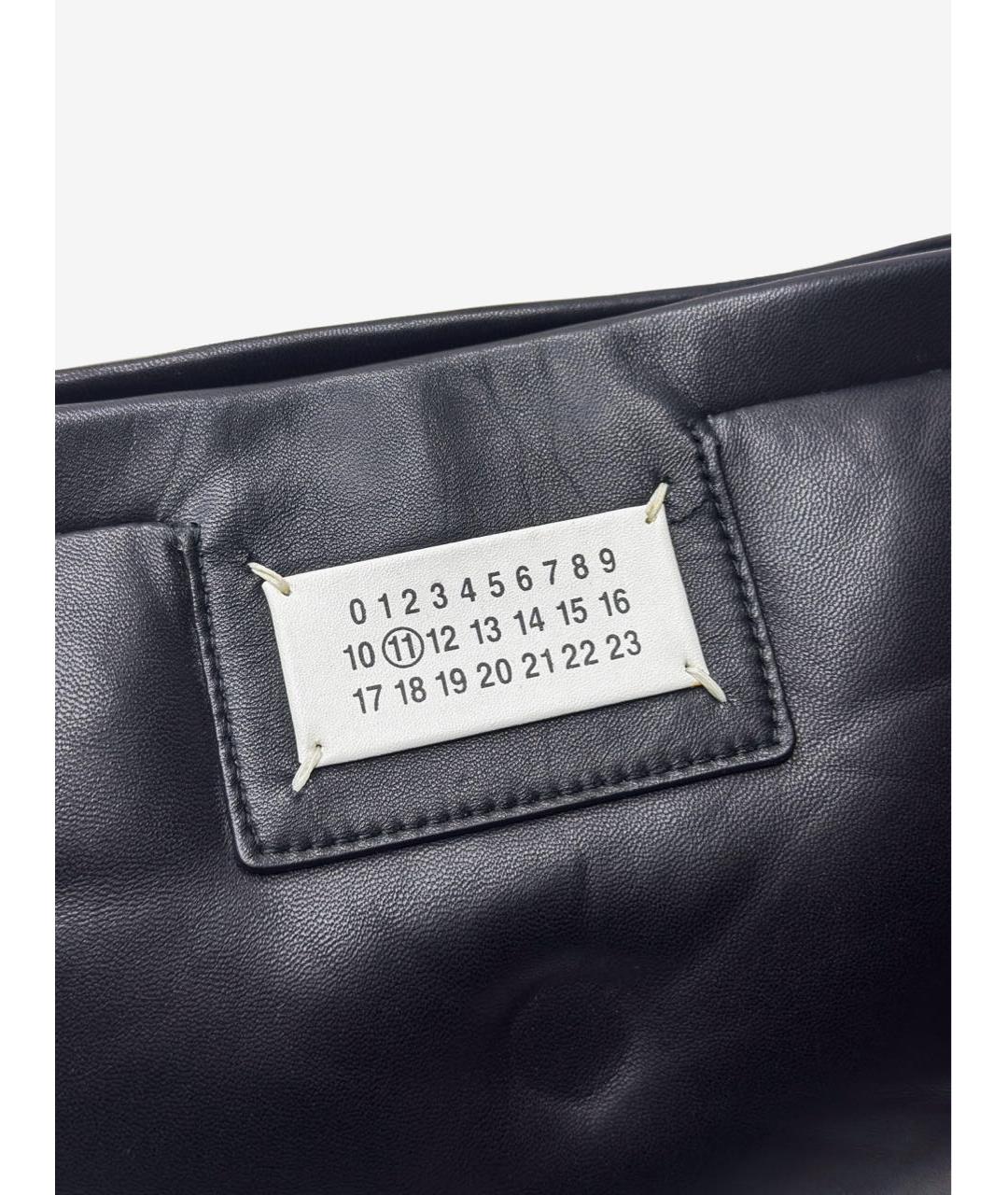MAISON MARGIELA Черная кожаная сумка через плечо, фото 6