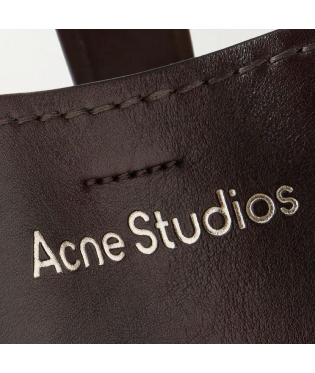 ACNE STUDIOS Коричневая кожаная сумка тоут, фото 4