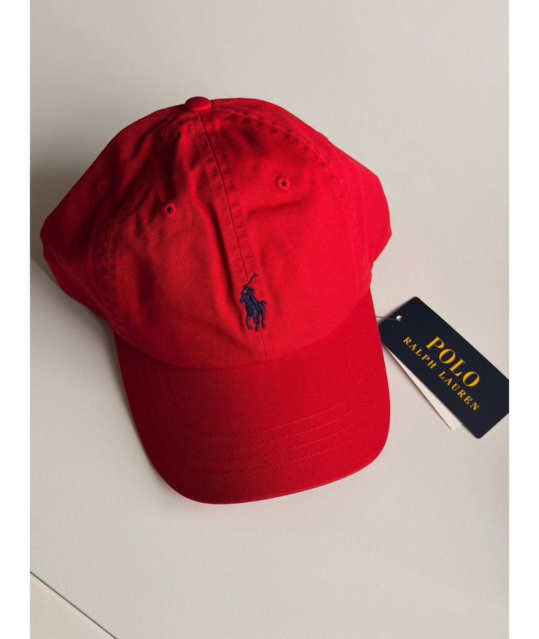 POLO RALPH LAUREN Красная хлопковая кепка, фото 2