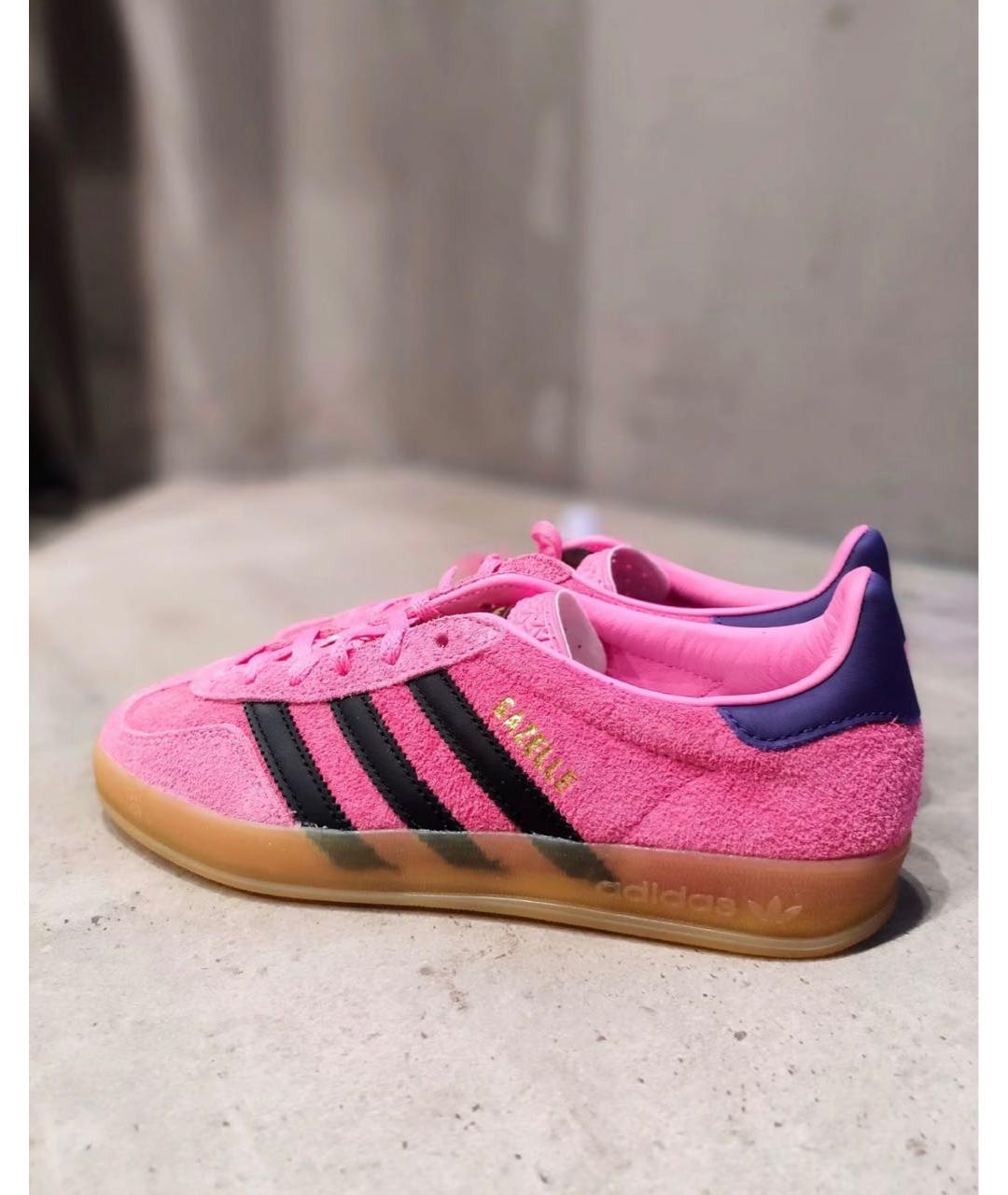 ADIDAS Розовые замшевые кроссовки, фото 2