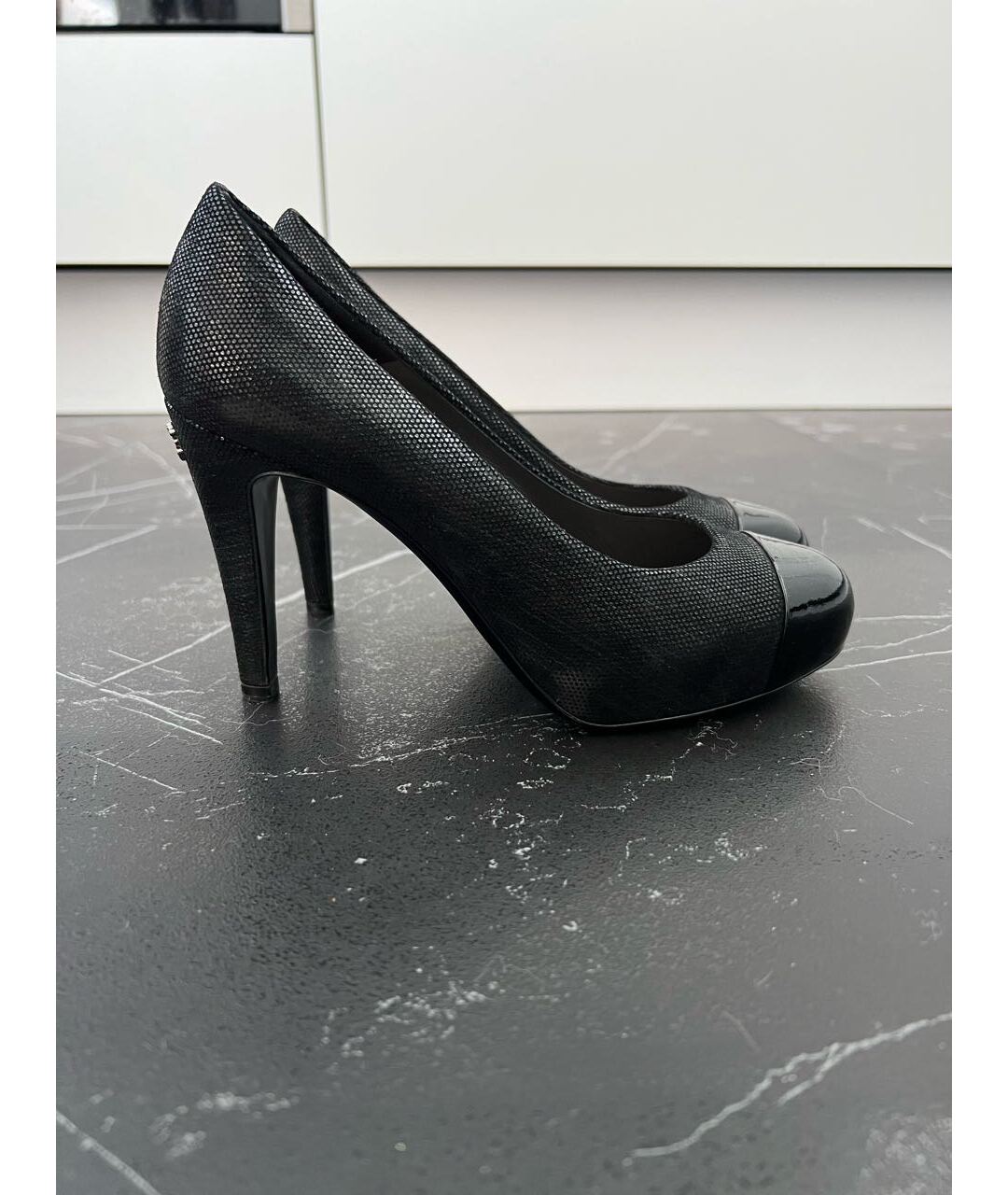 CHANEL PRE-OWNED Черные замшевые туфли, фото 8