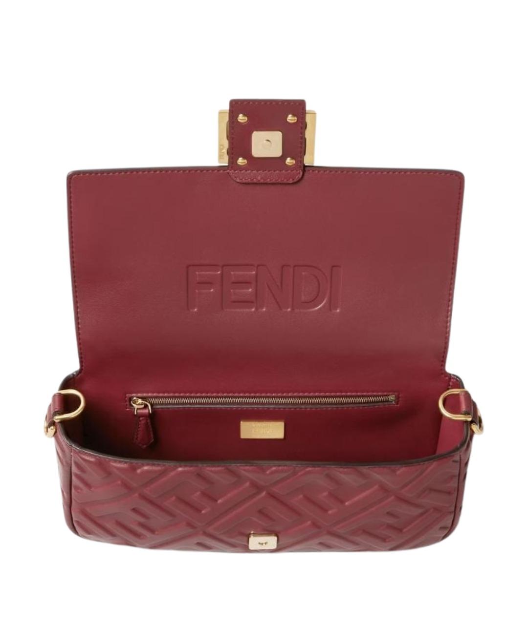 FENDI Красная кожаная сумка через плечо, фото 2