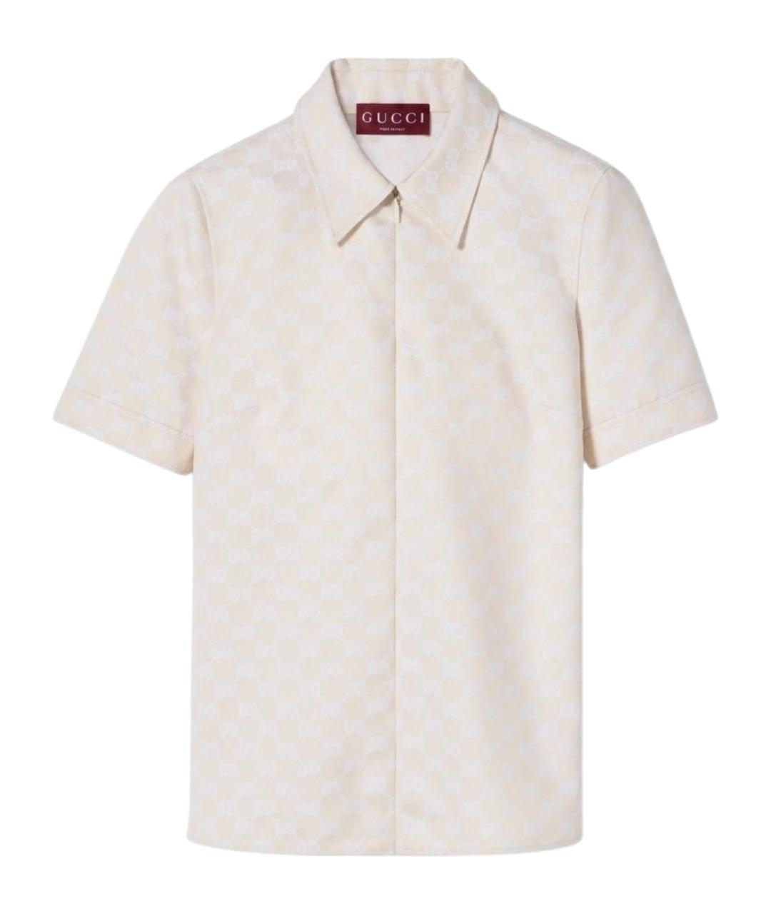 GUCCI Бежевая хлопковая рубашка, фото 1