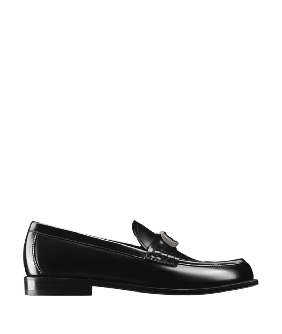 CHRISTIAN DIOR Черные кожаные лоферы, фото 1